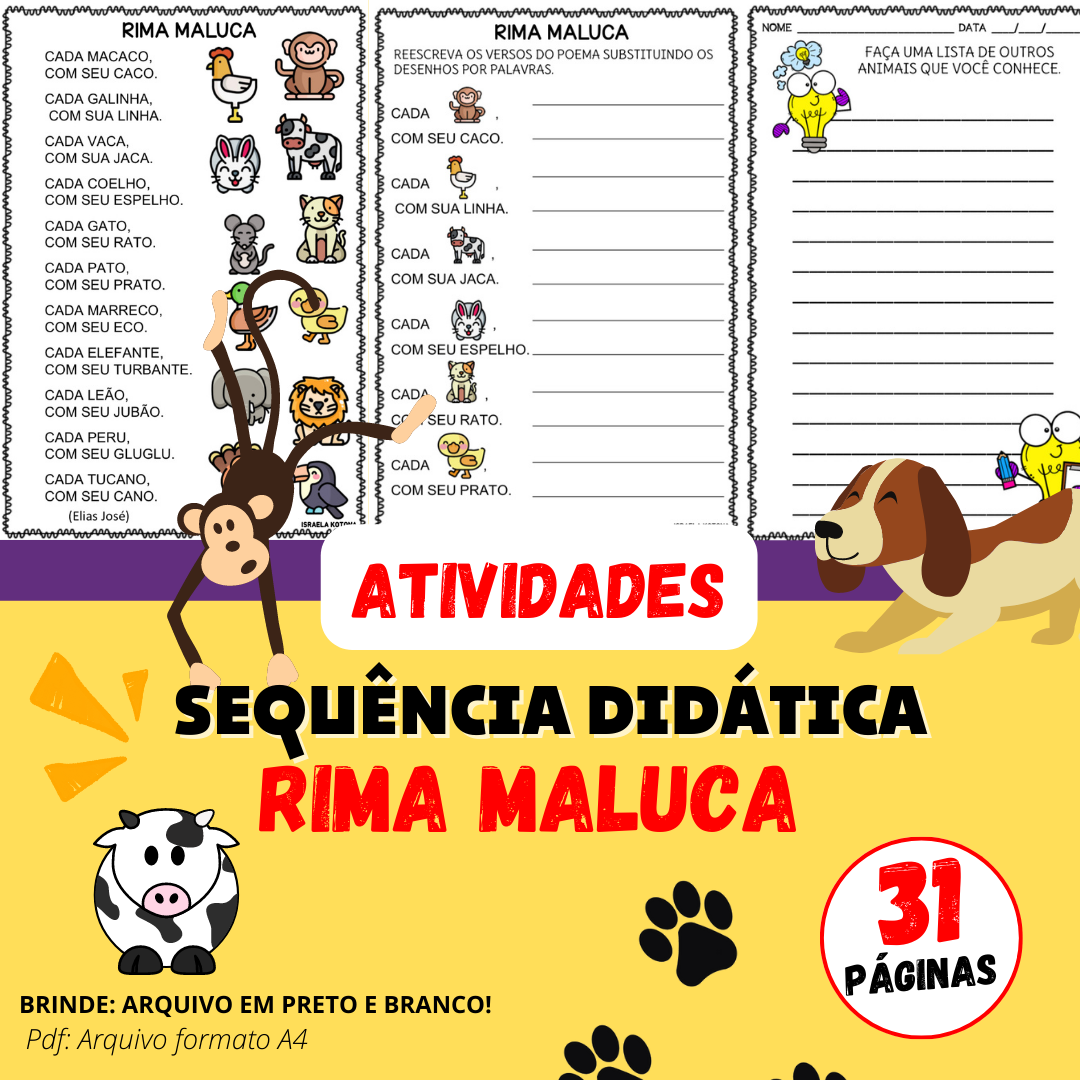 Sequência Didática - Rima Maluca (31 páginas)