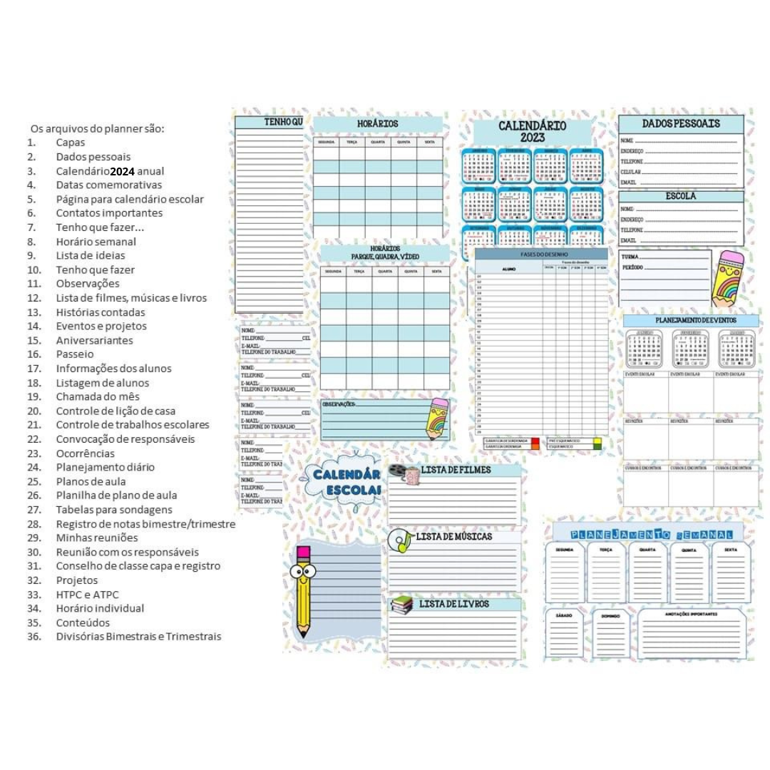 Planner de Gestão 2024 - Versículos (114 Páginas)