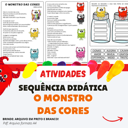 Sequência Didática - O Monstro das Cores (37 Páginas)