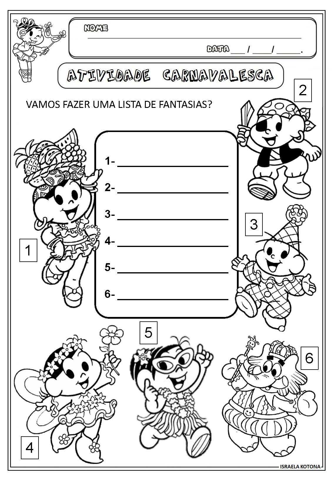 KIT ATIVIDADES - CARNAVAL