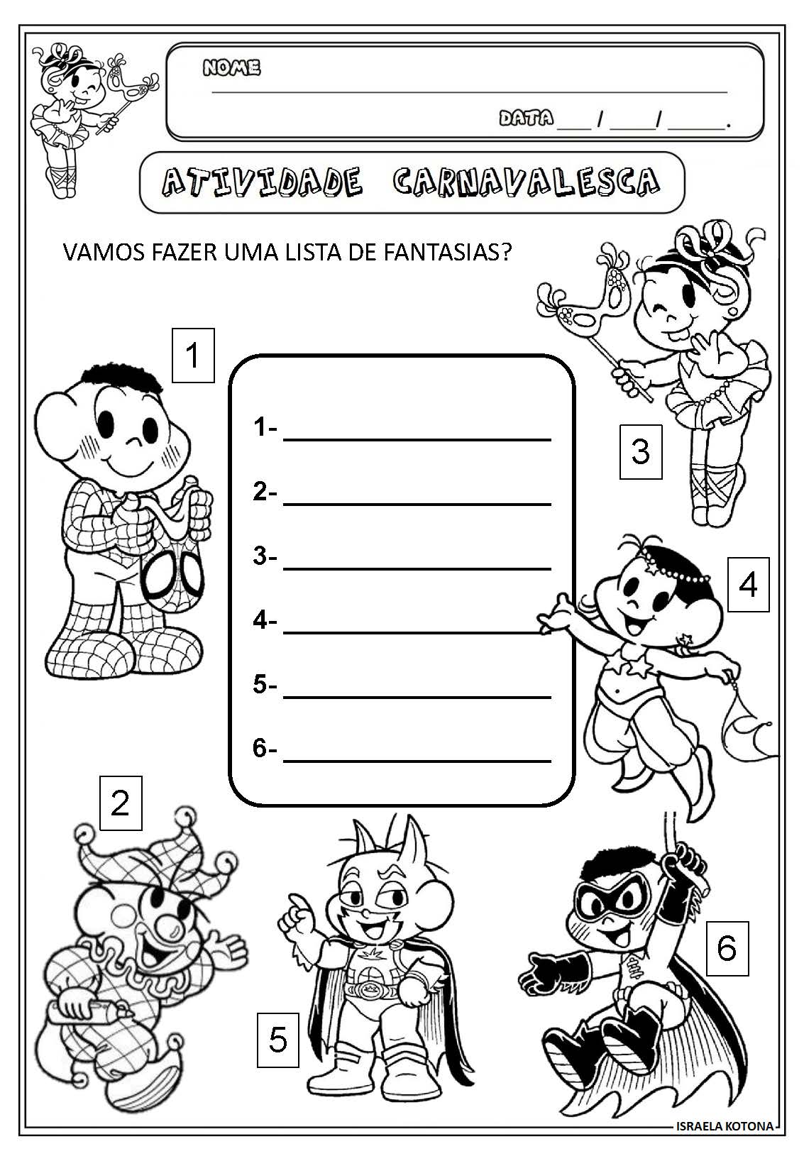 KIT ATIVIDADES - CARNAVAL