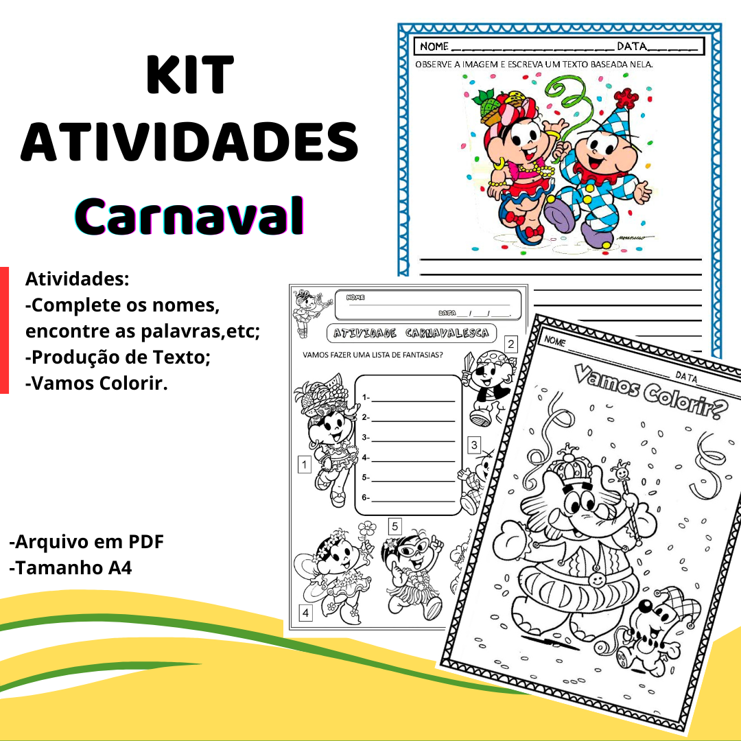 KIT ATIVIDADES - CARNAVAL