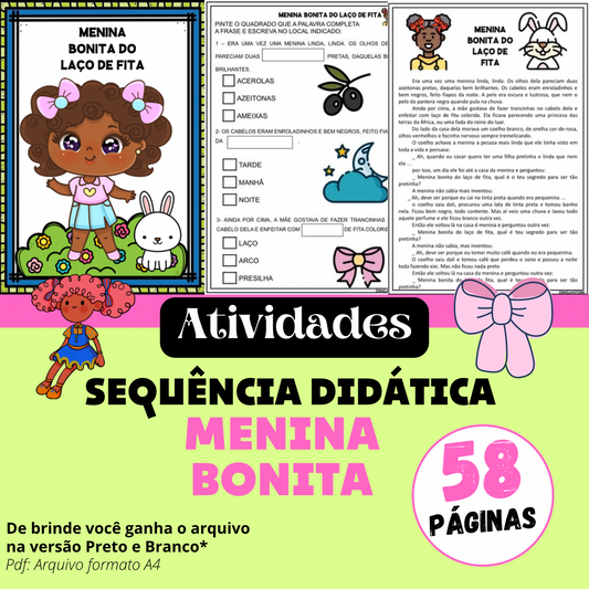 Sequência Didática - Menina Bonita (58 páginas)