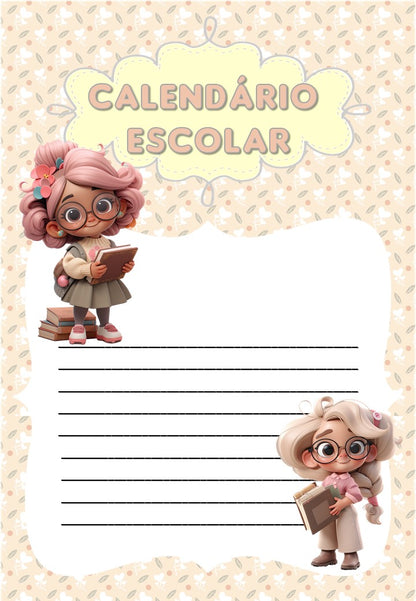 Planner 2024 - Professores Cute (139 Páginas)