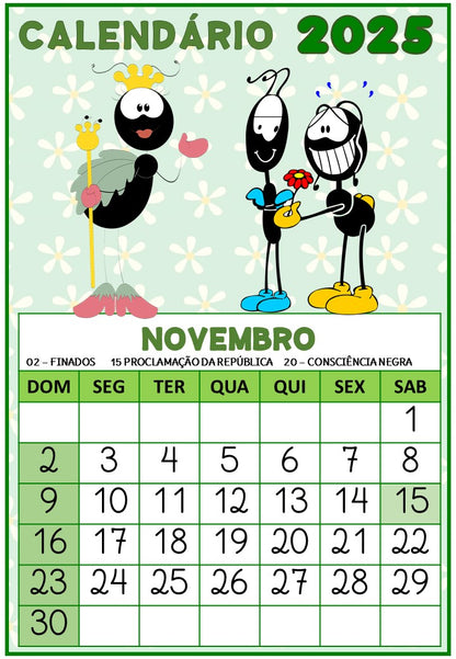 Calendário 2025- Smilinguido Verde (PDF)