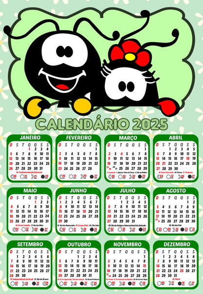 Calendário 2025- Smilinguido Verde (PDF)