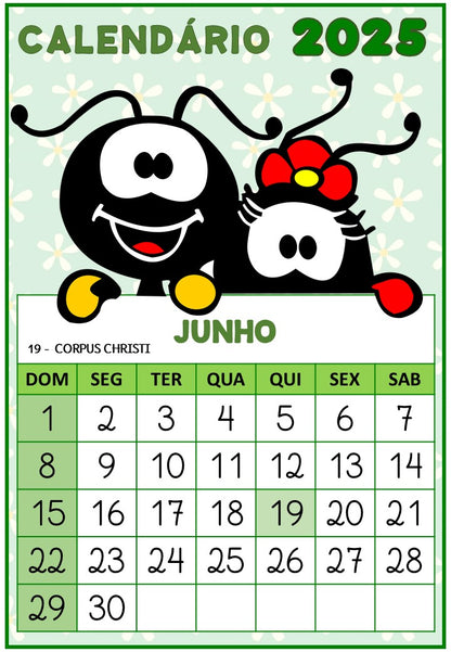 Calendário 2025- Smilinguido Verde (PDF)