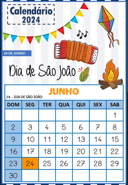 Calendário 2024 - Datas Comemorativas