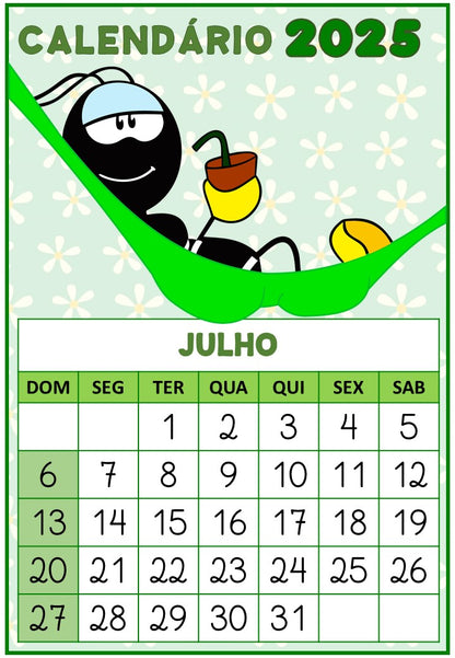 Calendário 2025- Smilinguido Verde (PDF)