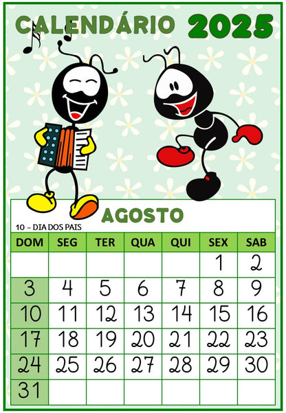 Calendário 2025- Smilinguido Verde (PDF)