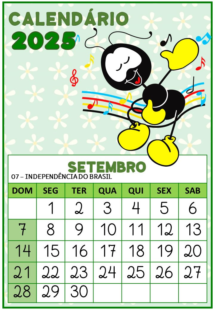 Calendário 2025- Smilinguido Verde (PDF)